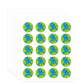 Generic 500Pcs Earth Planner Stickers 1 Inch Earth Stickers for Kids The Earth Day Stickers Scrapbooking Kids DIY Calendar Earth Day Party Favors