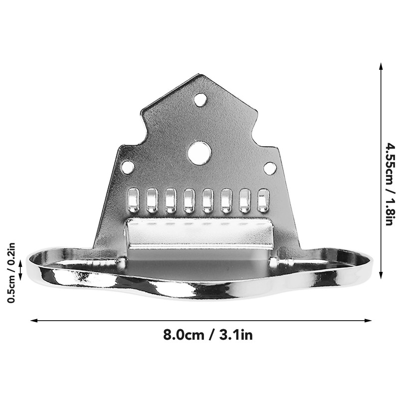 Mandolin Tailpiece Chrome Replacement Zinc Alloy Guitar Parts Instrument Accessories
