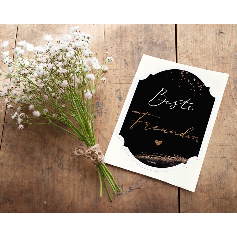 JoliCoon Best Friend Gift Bottle Label 8.5 x 12 cm