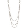 Ankorock Kog4604 Wallet Chain, Silver Chain, Men's Ball Chain, Free