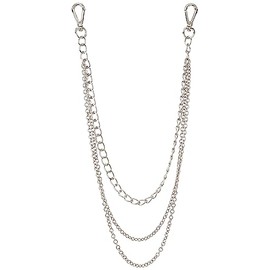 Ankorock Kog4604 Wallet Chain, Silver Chain, Men's Ball Chain, Free Size, Silver