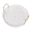 Round Storage Tray 360 Degree Rotating Waterproof Clear Desktop Organizer