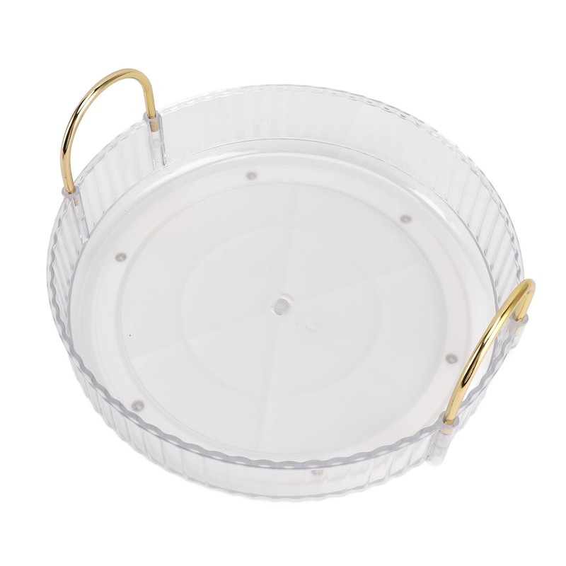 Round Storage Tray 360 Degree Rotating Waterproof Clear Desktop Organizer