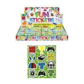 Henbrandt 120 Gamer Sticker Sheets - 1440 Stickers - Video Game Party Supplies, Loot Bag Fillers, Arts & Crafts - 10cm x 11.5cm - 12 Stickers Per Sheet