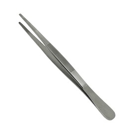 Kitchen Tweezers 18.5 cm - Straight Stainless Steel Tweezers for Precise Dressing, Turning & Garnishing | Ideal for Grill & Gourmet Kitchen