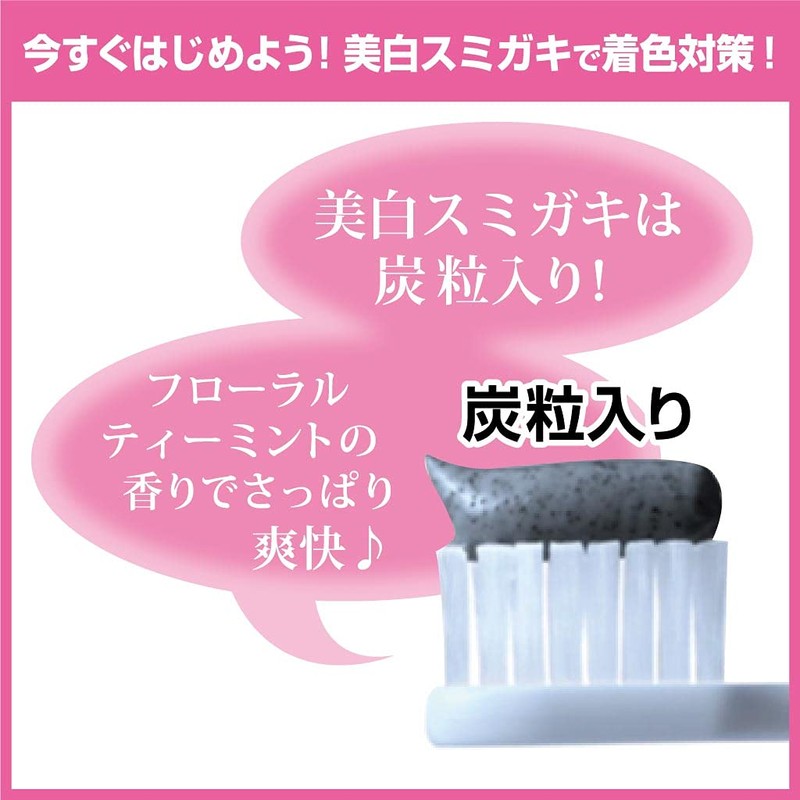 Whitening Smigaki with Charcoal Grain (Charcoal and Silica), Tooth-Whitening Toothpaste,