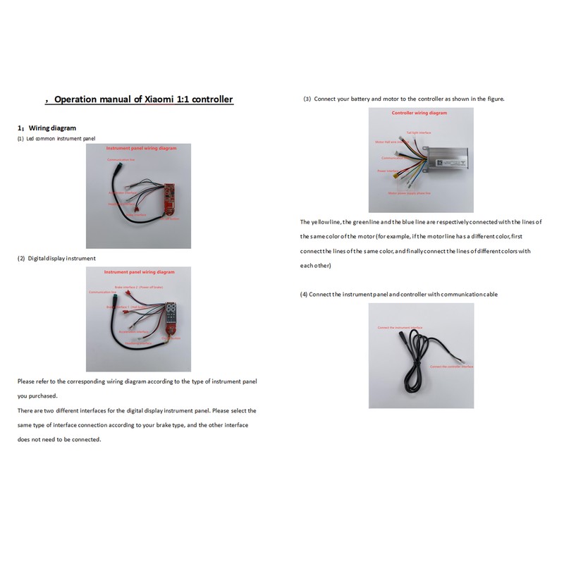 Electric Scooter Dashboard PCB Scooter Replacement Bluetooth Circuit Board with