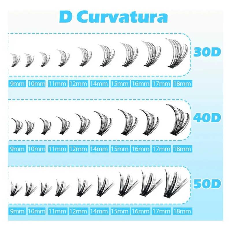 Kit de Extensiones de Pestañas con Efecto Natural para Principiantes,