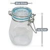 com-four® 4 x Preserving Jar with Clip Top Wire Clip