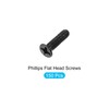 METALLIXITY 150pcs M3 x 12mm Phillips Flat Head Screws Carbon