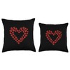 Paw Print Heart Throw Pillow
