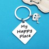 Xiahuyu Camper Keychain Happy Camper RV Keychain My Happy Place