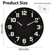 Mabpedo Glow in The Dark Wall Clock, 8" Silent Non-Ticking