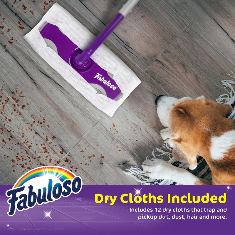 Fabuloso Dry and Wet Sweeper with Bonus 12 Dry Cleaning