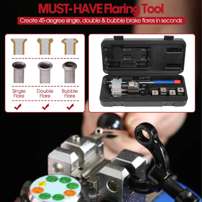 DearChan Professional Brake Line Flaring Tool- 45 Degree Set -