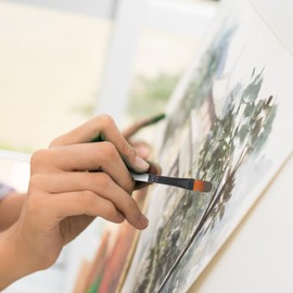 SEWACC Painting Brushes Paint Brushes Acrylic Paint Brushes Watercolor Brushes Flat Face Brush Oil Painting Brushes Paint Brush Set Watercolor Oil Painting Paint Acrylic Painting Japanese Painting