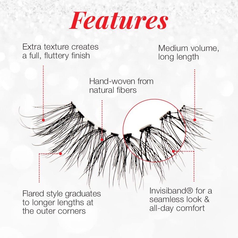 Ardell False Eyelashes Wispies 703 Black Feathered Lash Crisscross Layers