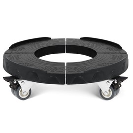 W B D WEIBIDA Trash Can Dolly Wheels Adjustable 15-19 Inch Round Roller with 4 Wheels Drum Cart Heavy Duty 440lbs Keg Truck Large Barrel Dollies Multi Functional Rolling Stand Plant Caddy