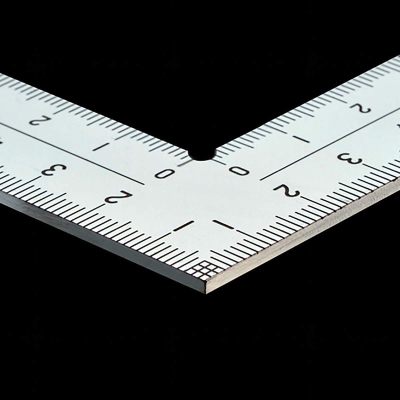 Shinwa Rules Carpenters Square, Thick Width, Silver