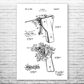 Lock Picking Gun Poster Print (24x36) Lock Pick Decor, Locksmith Gift, Workshop Art, Engineering Gifts, Lock Picking Gift Black & White