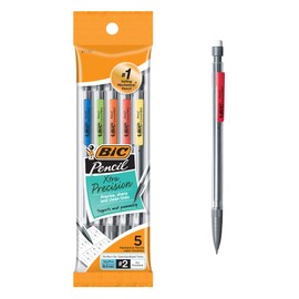 BIC Mechanical Pencil Xtra Precision, Black, 5 Pack