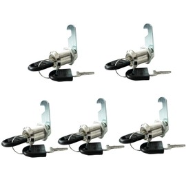 Molyorch 5 pieces locker door lock with 10 keys, cam lock, mailbox lock, cylinder lock, furniture lock, for storage cabinets, wardrobes, drawer cabinets