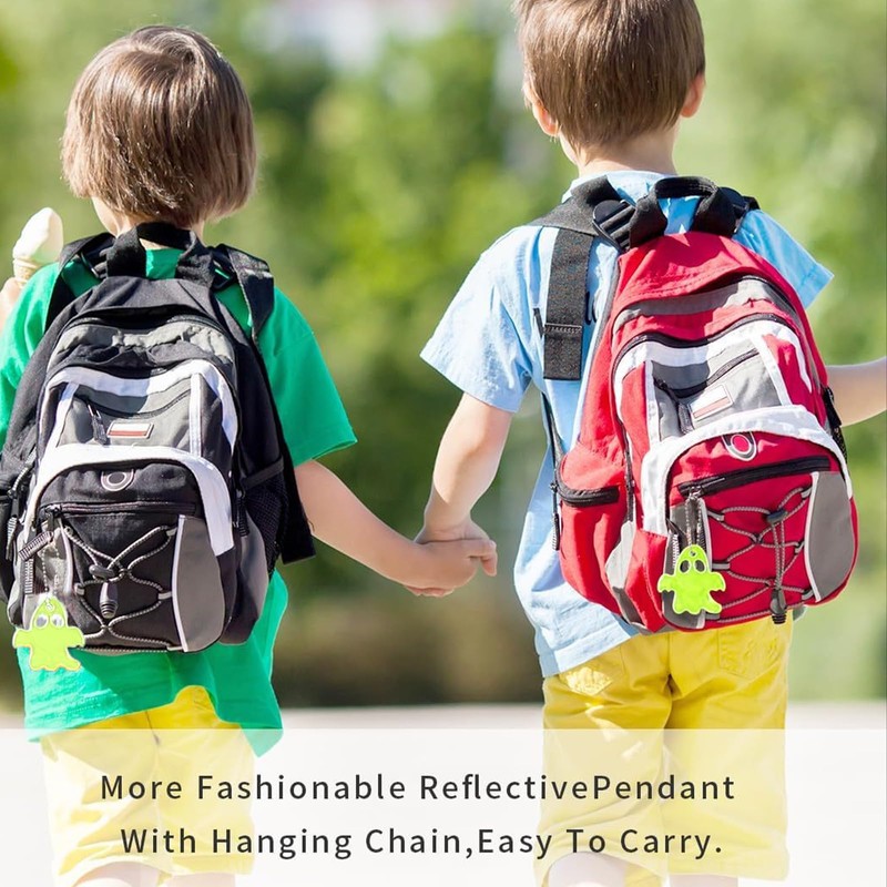 THXFUNAREA Safety Reflector Pendants, Pack of 20 Ghost Reflectors Children's
