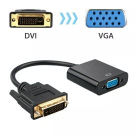 Unbranded 1080p DVI-D 24+1 Pin Male to VGA 15Pin Female Active Cable Adapter Converter US