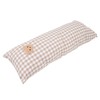 Cotton Baby Side Sleep Pillow Cute Plaid Bear Embroidery Pattern