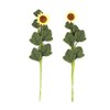 Dolls House 2 Large Sunflower Flowers on Stem Miniature Garden