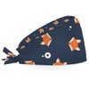 Cute Cartoon Fox Working Cap with Button Sweatband Bouffant Hats