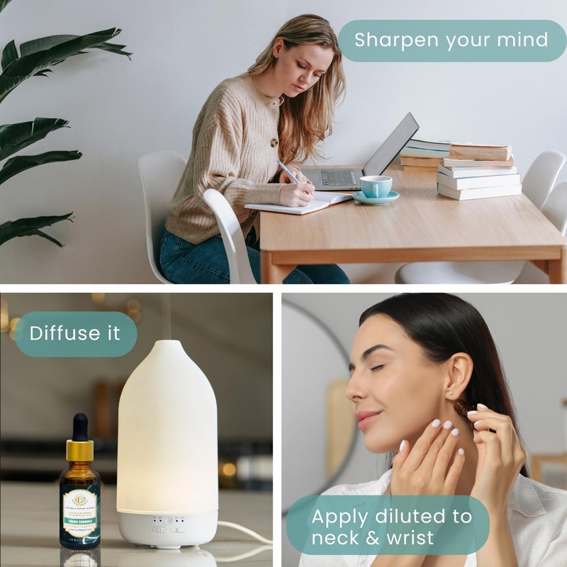Essential Oil Blend for Focus & Clarity by Enhanced Essentials