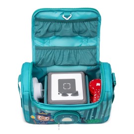 Tonies Listen & Play Bag - Secure Protection for your Toniebox, Headphones, Charging Station, and 6 Characters - Enchanted Forest