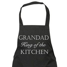 60 Second Makeover Limited Grandad King Of The Kitchen Black Apron Novelty Gift Chef Kitchen Present Fathers Day