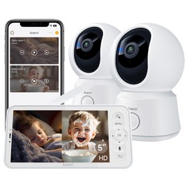 ARENTI 4MP 2.4G&5G WiFi Baby Monitor with Camera and Audio, Night Light, Auto Traking, Cry&Motion Detection, Temperature Sensor, App Control