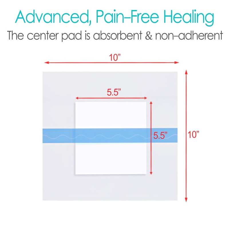 10 Pcs Waterproof Ostomy Bag Cover with Non-Stick Pad Extra