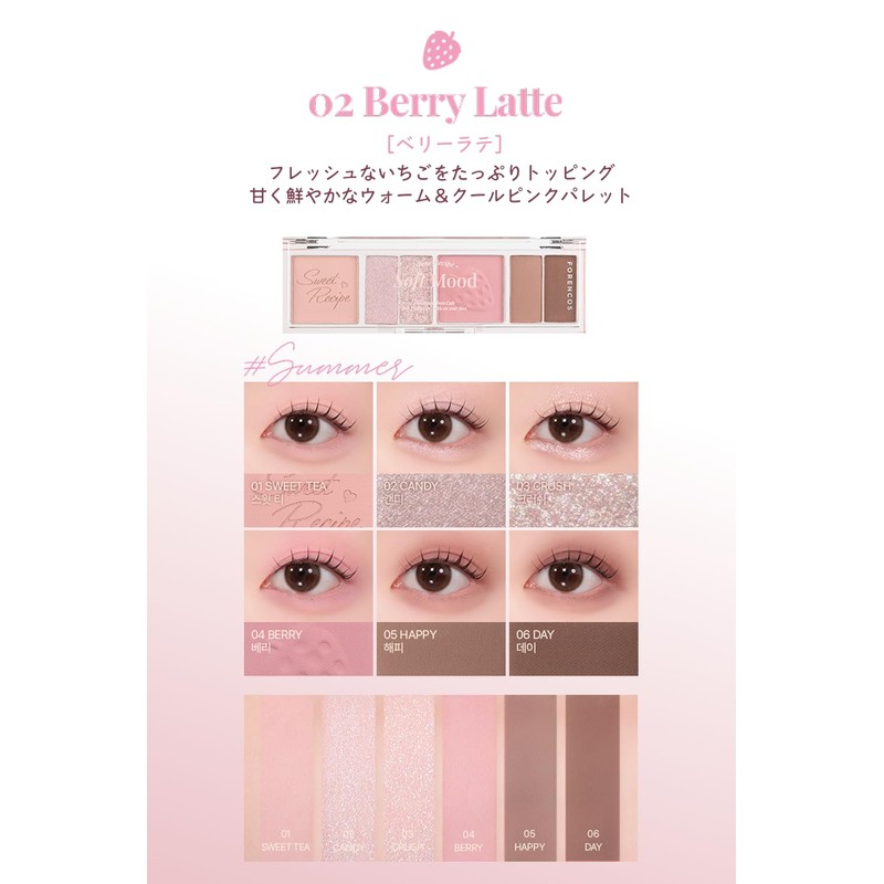 FORENCOS Eye Shadow Palette Glitter Korean Cosmetics (Berry Latte)