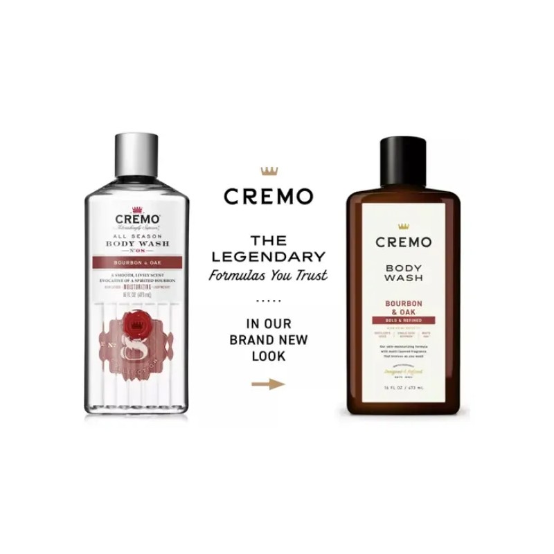 Cremo Body Wash - Bourbon & Oak 16 Oz