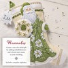 Bucilla, White Poinsettia Santa, Felt Applique 18" Stocking Making Kit,