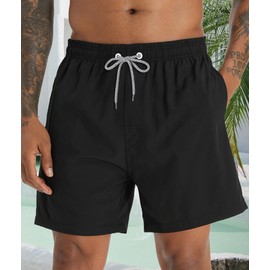 APTRO Men's Swim Trunks with Compression Liner 5 Inch Bathing Suit Beach Swimsuits M