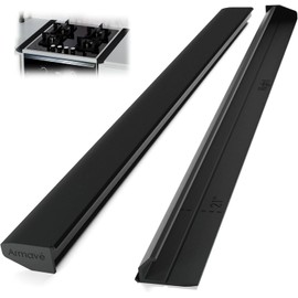 Stove Gap Covers 25” (2 Pack), Stove Gap Filler Between Stove and Counter, Self-Leveling 4mm Thick Silicone Gap Guard, Heat Resistant Oven Gap Filler –