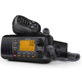 Uniden UM435BK Advanced Fixed Mount VHF Marine Radio, All USA/International/Canadian Marine Channels including new 4-Digit, CDN “B” Channels, 1 Watt/25 Watt Power, Waterproof IPX8 Submersible, Black