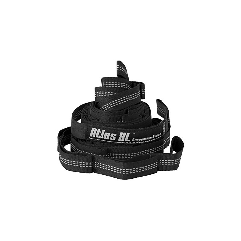 ENO Atlas Strap XL Tree Friendly Hammock Suspension System Black