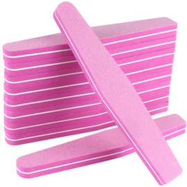 10Pcs 100/180 Grit Nail Files and buffers,Double Sided Nail Files,Nail Buffer Block,Fingernail File,Sponge Buffing Nail File,for Acrylic/Natural Nails(Pink)