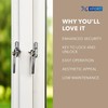 XFORT Locking Cockspur Window Handle Installation Kit in Polished Chrome,