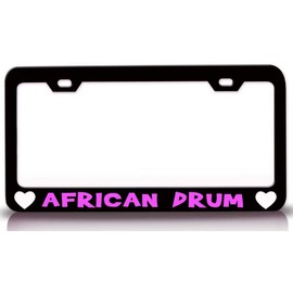 Custom Brother - African Drum Musical Musician Metal Car SUV Truck License Plate Frame Bl p66