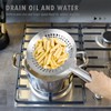 DOERDO Skimmer Slotted Spoon 8.7 Inch Oil Skimmer Pasta Strainer