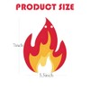 Decorative Flame Banner Flags, 5.5 x 7 inches, 30 Pieces