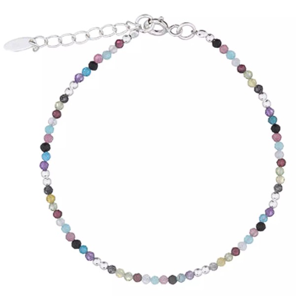 Amazin'ly Gracious Multi Gemstone Bracelet with Sterling Silver - NEW!