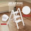 GameGem 3 Step Ladder, Aluminum Folding Step Stool with Anti-Slip